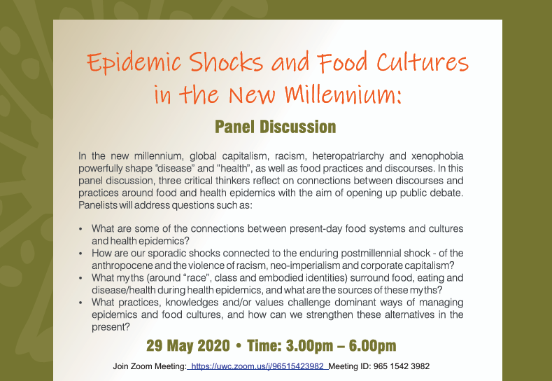Panel discussion: Epidemic shocks and food cultures in the new millennium